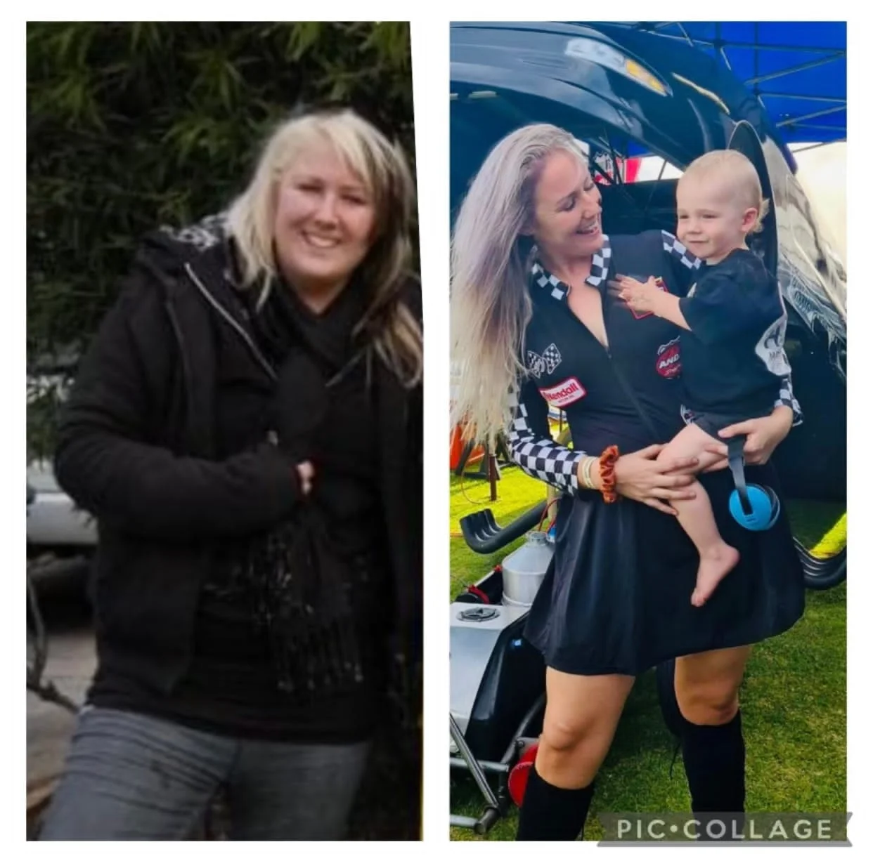 Jess before and after transformation